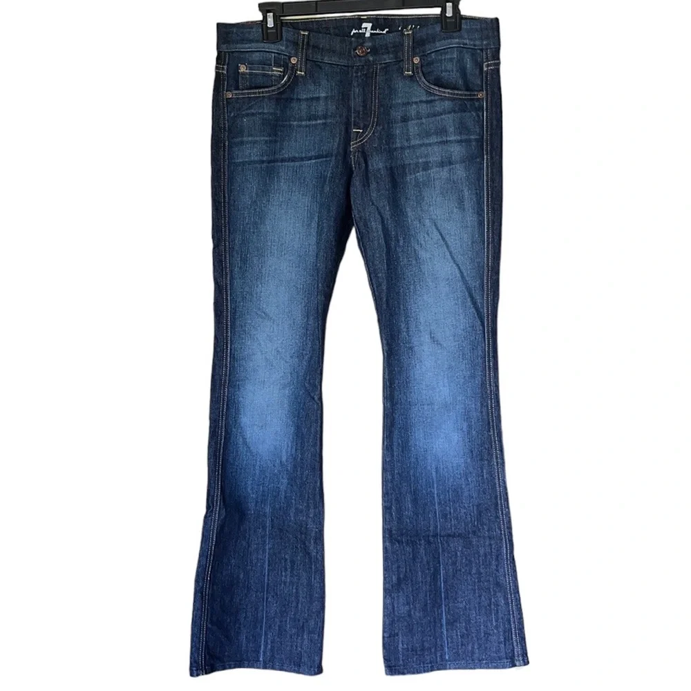 7 For All Mankind “A” Pocket Dark Wash Denim Jeans (29) - Picture 1 of 10